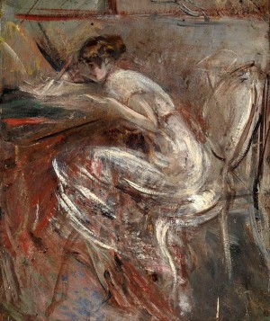 Study of Young Woman Writing